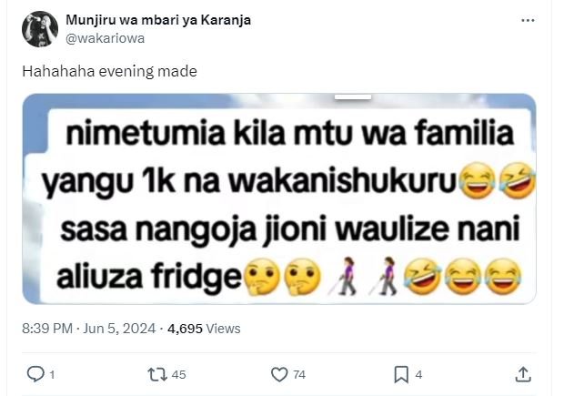 Munjiru wa mbari ya karanja wakariowa hahahaha evening made nimetumia kila mtu w