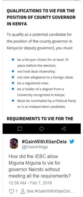 Qualifications to vie for the position of county governor in kenya qualify as po