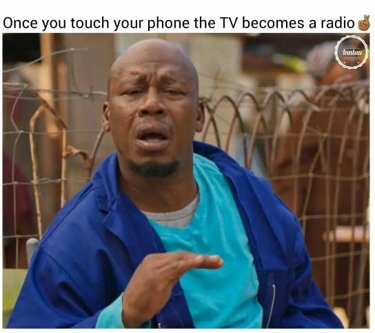 Once you touch your phone the tv becomes a radio
