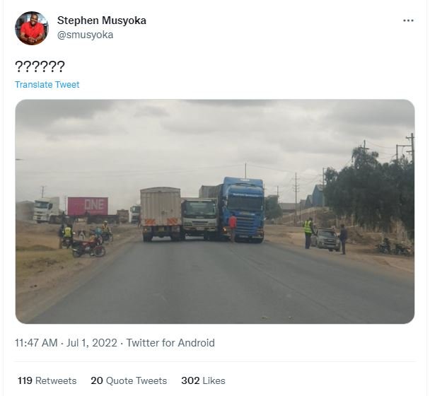 Stephen musyoka smusyoka ???22? translate tweet 11.47 am jul 1, twitter for andr