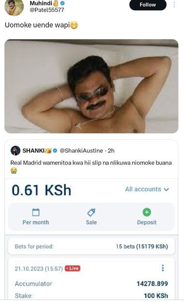 Muhindi patel55577 follow uomoke uende wapi shanki shankiaustine real madrid wam