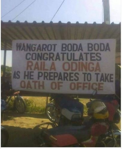 Wangarot_boda boda concratulates ralanga is he prepares to take oath of office