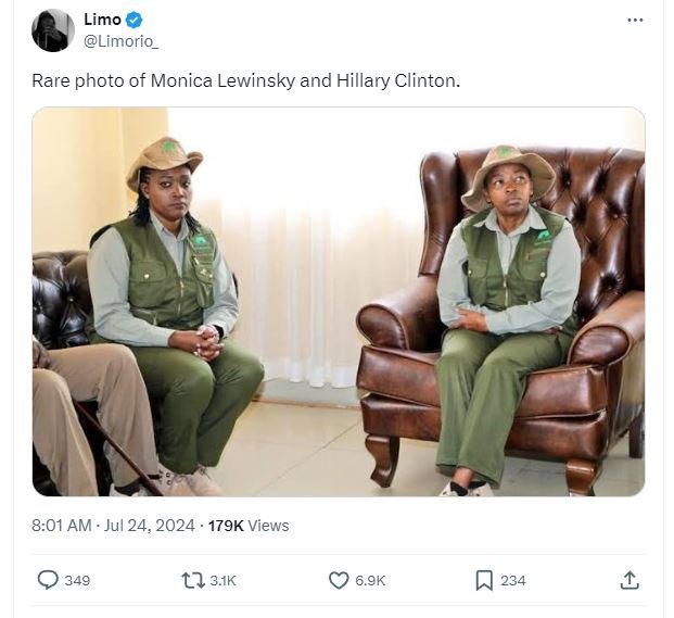 Limo limorio_ rare photo of monica lewinsky and hillary clinton. 8.01 am jul 24,