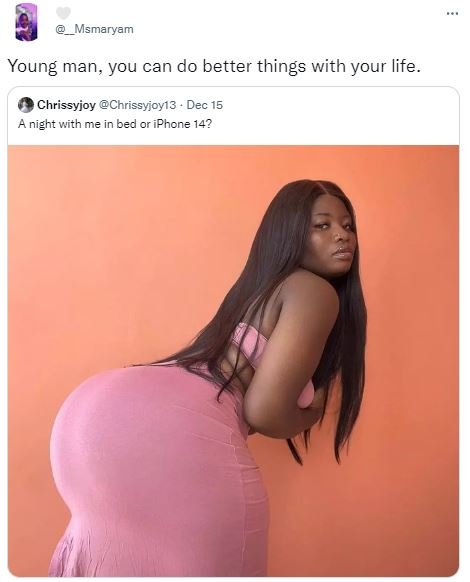 Msmaryam young man you can do better things with your life chrissyjoy chrissyjoy