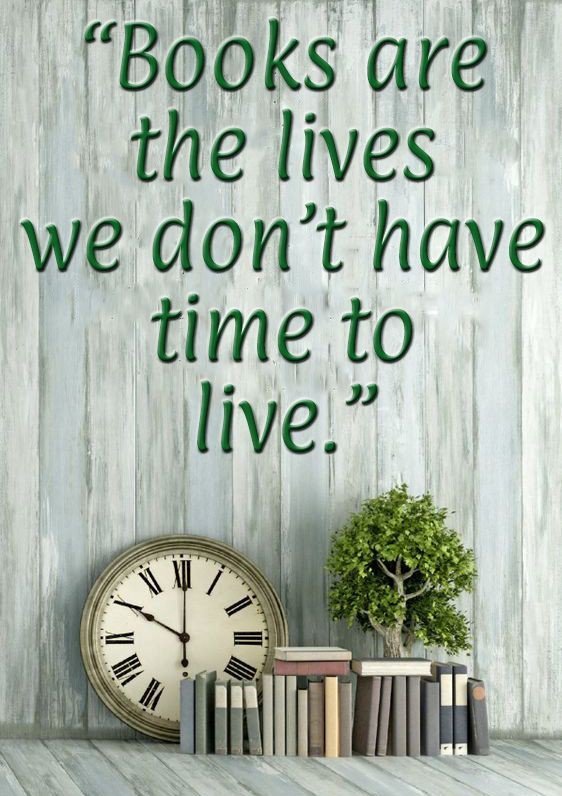 Books are the lives we don't have time to live.