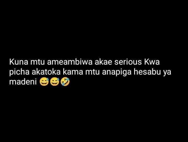 Kuna mtu ameambiwa akae serious kwa picha akatoka kama mtu anapiga hesabu ya mad