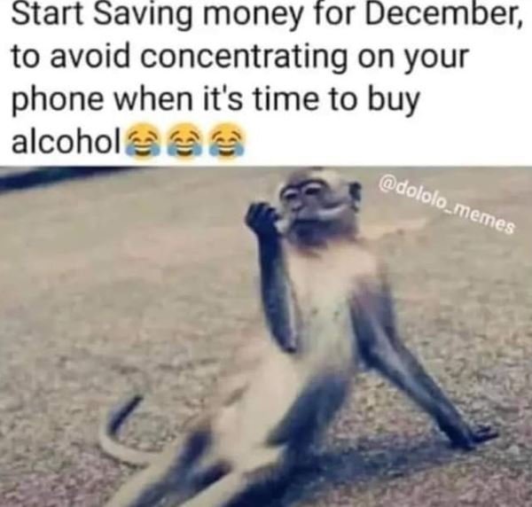 Start saving money for december, to avoid concentrating on your phone when its t
