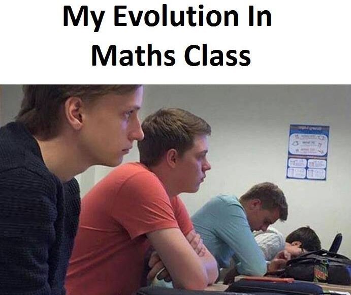 My evolution in maths class