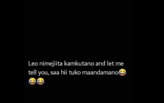 Leo nimejiita kamkutano and let me tell you saa hii tuko maandamano