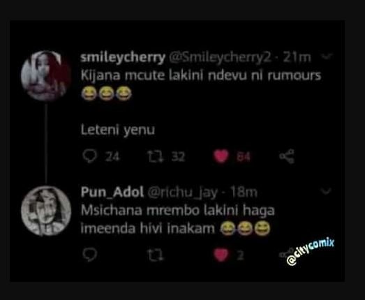 Smileycherry smileycherry2 . zim kljana mcute lakinl ndevu ni rumours leteni yen