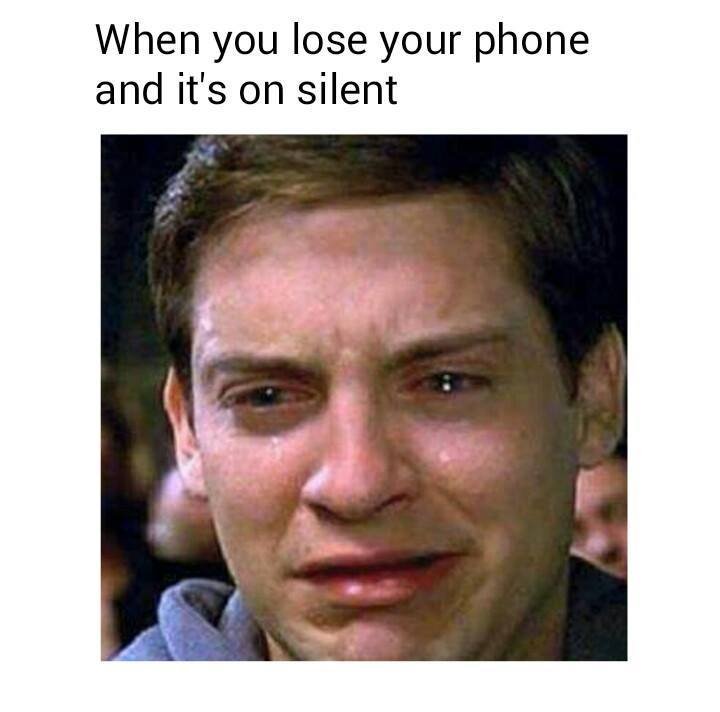 When you lose your phone and it's on silent