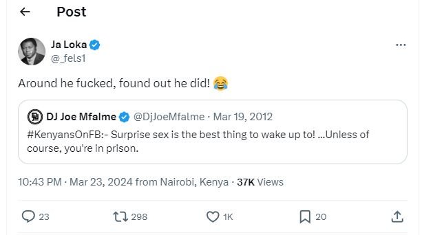 Post ja loka _felsı around he fucked, found out he did! dj joe mfalme djjoemfalm