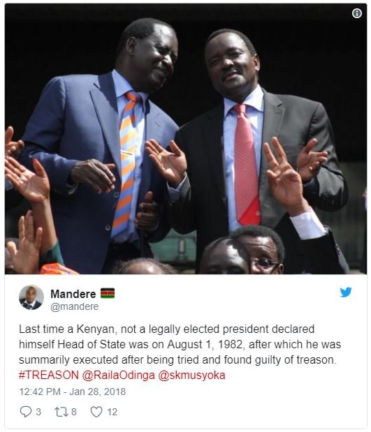 Mandere mandere last time a kenyan not a legally elected president declared hims