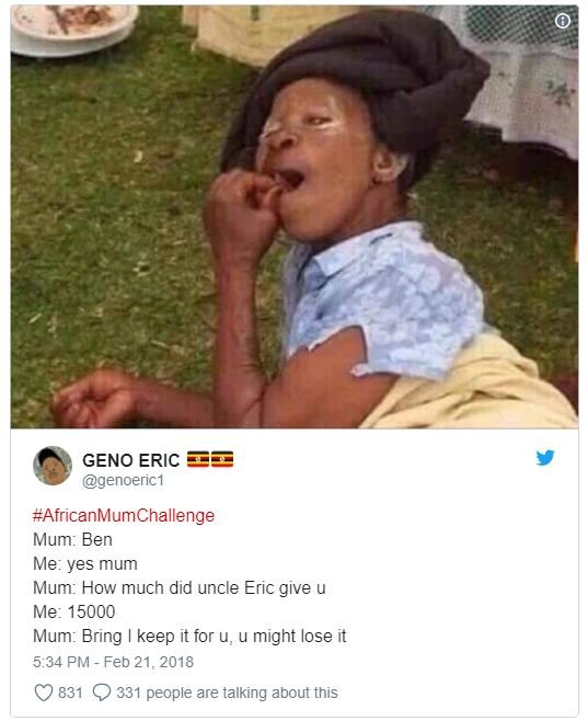 Geno eric genoericı africanmumchallenge mum ben me yes mum mum how much did uncl