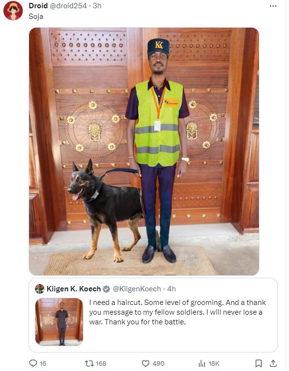 Droid droid254 3h soja kiigen k. koech kiigenkoech 4h ineed a haircut. some leve