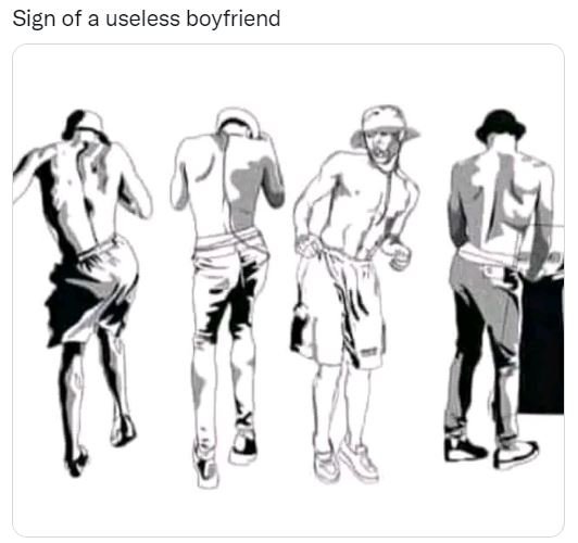 Sign of a useless boyfriend