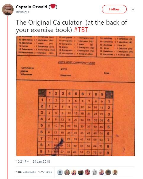 Captain ozwald virieo follow the original calculator at the back of your exercis