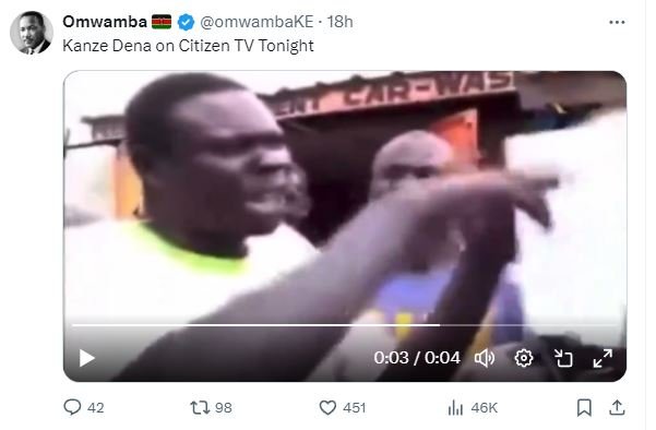 Omwamba omwambake 18h kanze dena on citizen tv tonight 0.03 0.04 a y ll 98 451 i
