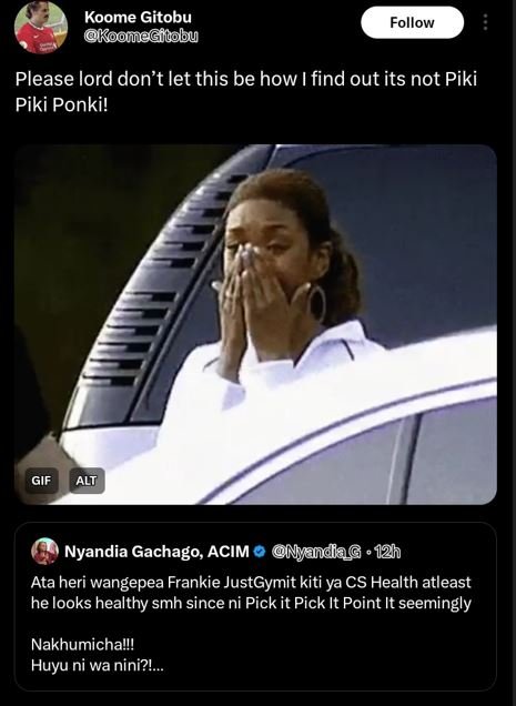 Koome gitobu koomnegibobu follow please lord don't let this be how i find out it