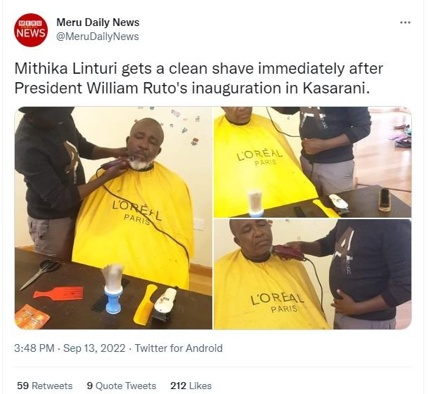 90qu meru daily news ews merudailynews mithika linturi gets a clean shave immedi