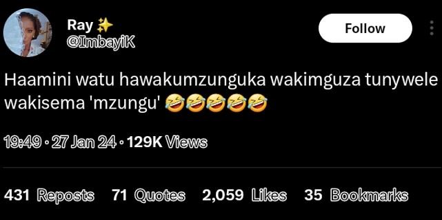 Ray imbayik follow haamini watu hawakumzunguka wakimguza tunywele wakisema 'mzun