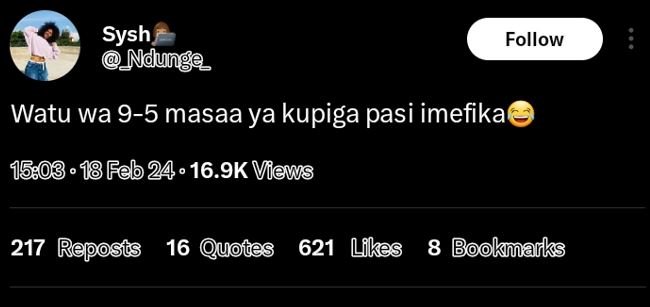 Sysh ndunge follow watu wa 95 masaa ya kupiga pasi imefika 18 feb24 16.9k vews 2