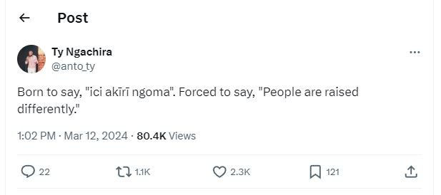 Post ty ngachira anto_ty born to say ici akiri ngoma forced to say people are ra