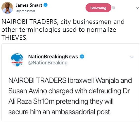 James smart jamessmat following nairobi traders city businessmen and other termi