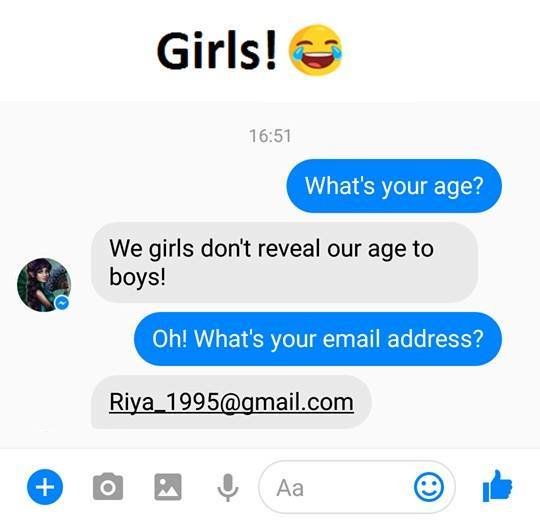 Girls! 16.51 what's your age? we girls don't reveal our age to boys! oh! what's