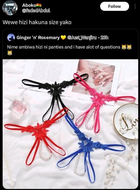 Aboko fadadabdul follow wewe hizi hakuna size yako ginger 'n' rosemary just wanj