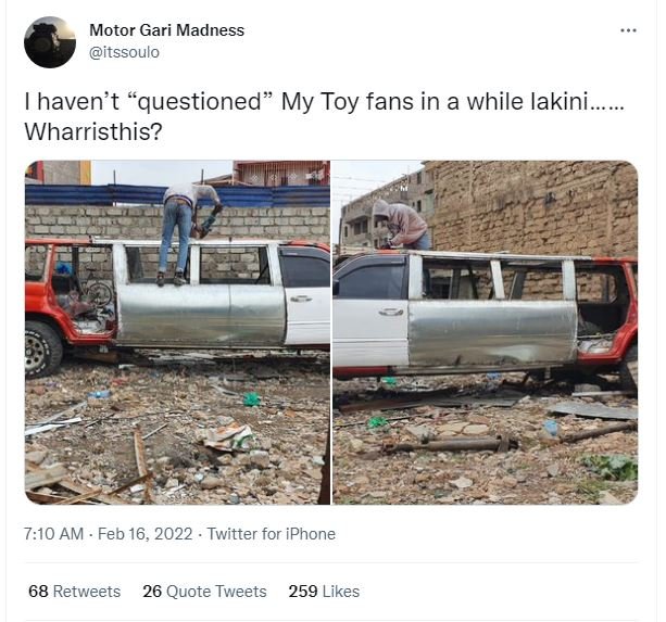 Motor Gari Madness itssoulo haven't questioned My Toy fans in a while lakini Wha