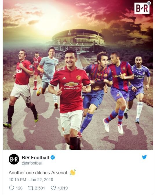 Br cherole bir football brfootball another one ditches arsenal 10.15 pm _ jan 22