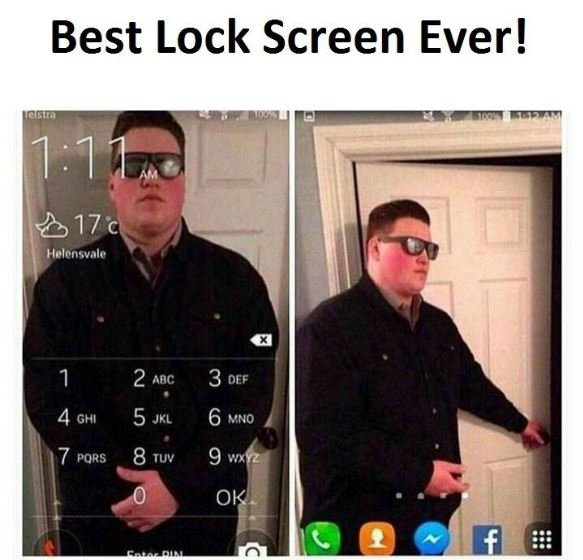 Best lock screen ever! 77 17 c on 2 aac 3 def 4 ghi 5 jkl 6 wno pors 8 ruv 9 wxy