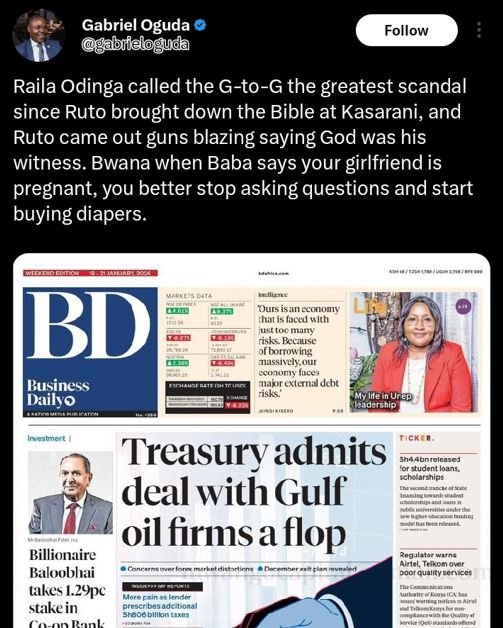 Gabriel oguda gabifeloguda follow raila odinga called the gtog the greatest scan