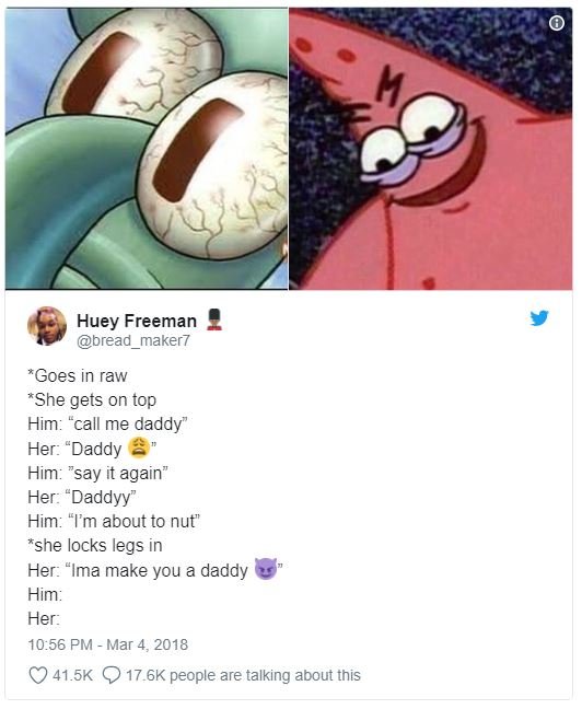 Huey freeman bread maker7 goes in raw she gets on top him call me daddy her dadd