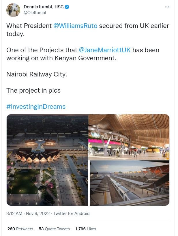 Dennis itumbi, hsc oleltumbi what president williamsruto secured from uk earlier