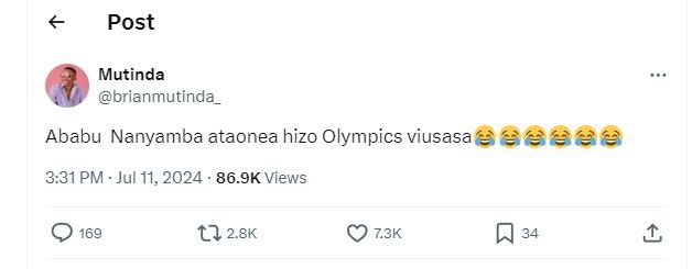Post mutinda brianmutinda ababu nanyamba ataonea hizo olympics viusasa s ea64 3.