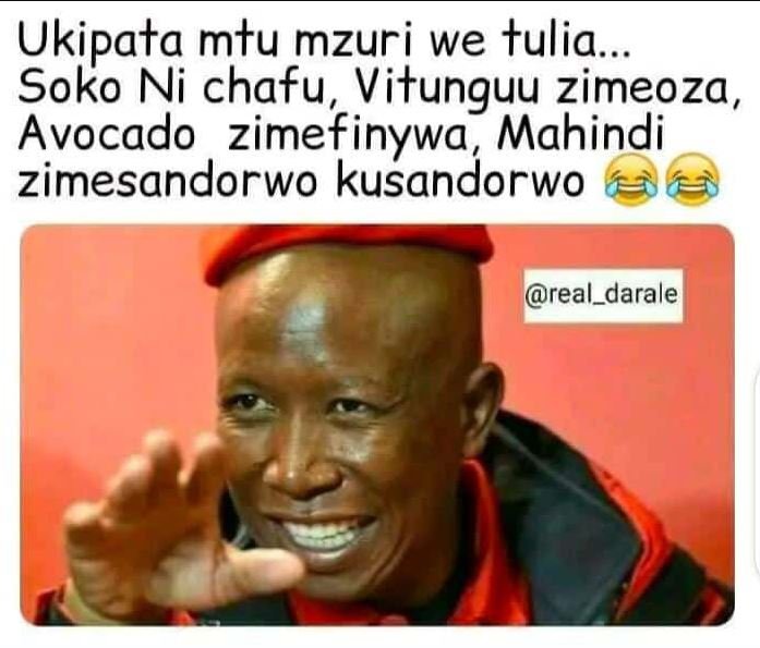 Ukipata mtu mzuri we tulia soko ni chafu, vitunguu zimeoza avocado zime finywa m