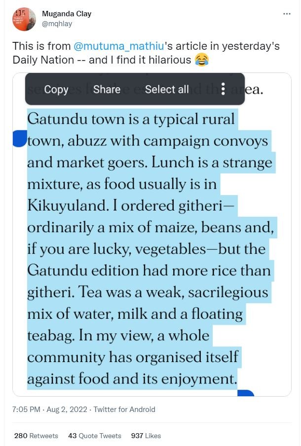 Muganda clay mqhlay this is from mutuma_mathiu's article in yesterday's daily na