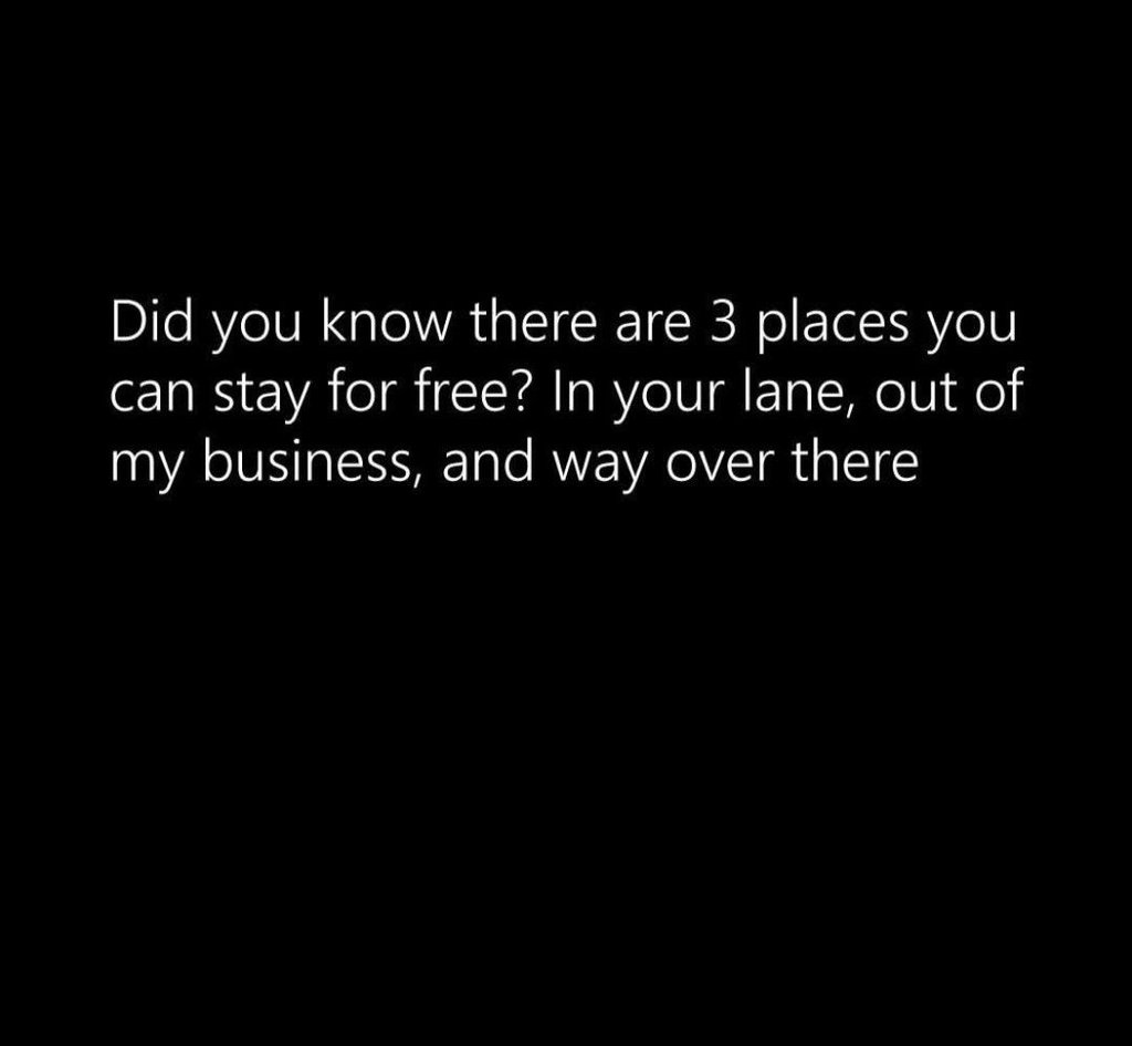 Did you know there are 3 places you can stay for free? in your lane out of my bu