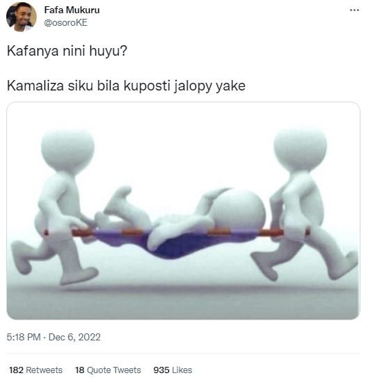 Fafa mukuru osoroke kafanya nini huyu? kamaliza siku bila kuposti jalopy yake 5.