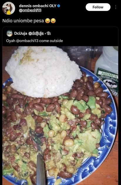Dennis ombachi oly oubachils follow ndio uniombe pesa dcijuja dcijuja e oyah omb