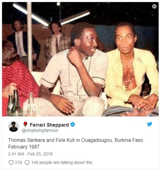 Ferrari sheppard stopbeingfamous thomas sankara and fela kuti in ouagadougou bur