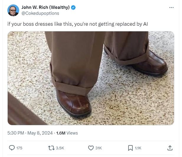 John w. rich wealthy cokedupoptions if your boss dresses like this, you're not g