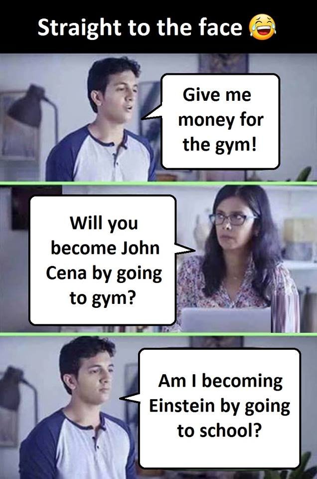 Straight to the face give me money for the gym! will you become john cena by goi