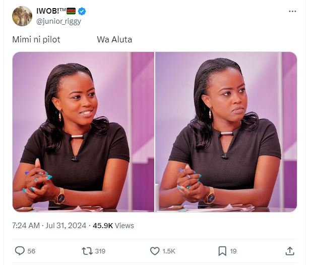 Iwobiti junior_riggy mimi ni pilot wa aluta 7.24 am jul 31, 45.9k views 0 56 t2