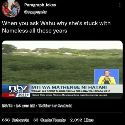 Paragraph jokes vanpapelo when you ask wahu why she's stuck with nameless all th