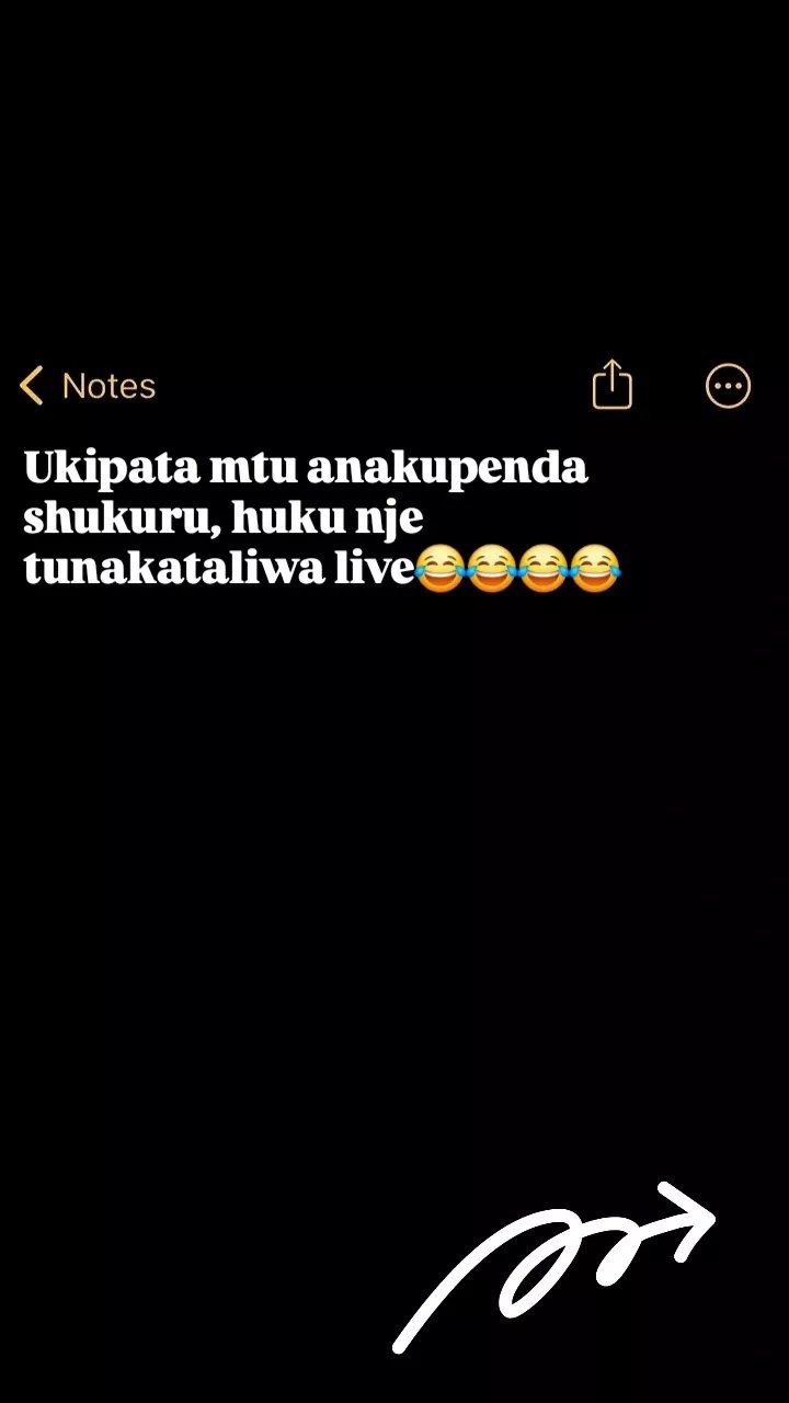 Notes ukipata mtu anakupenda shukuru, huku nje tunakataliwa live 02