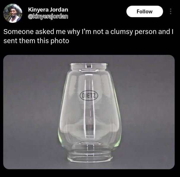 Kinyera jordan kinyelajordan follow someone asked me why l'm not a clumsy person