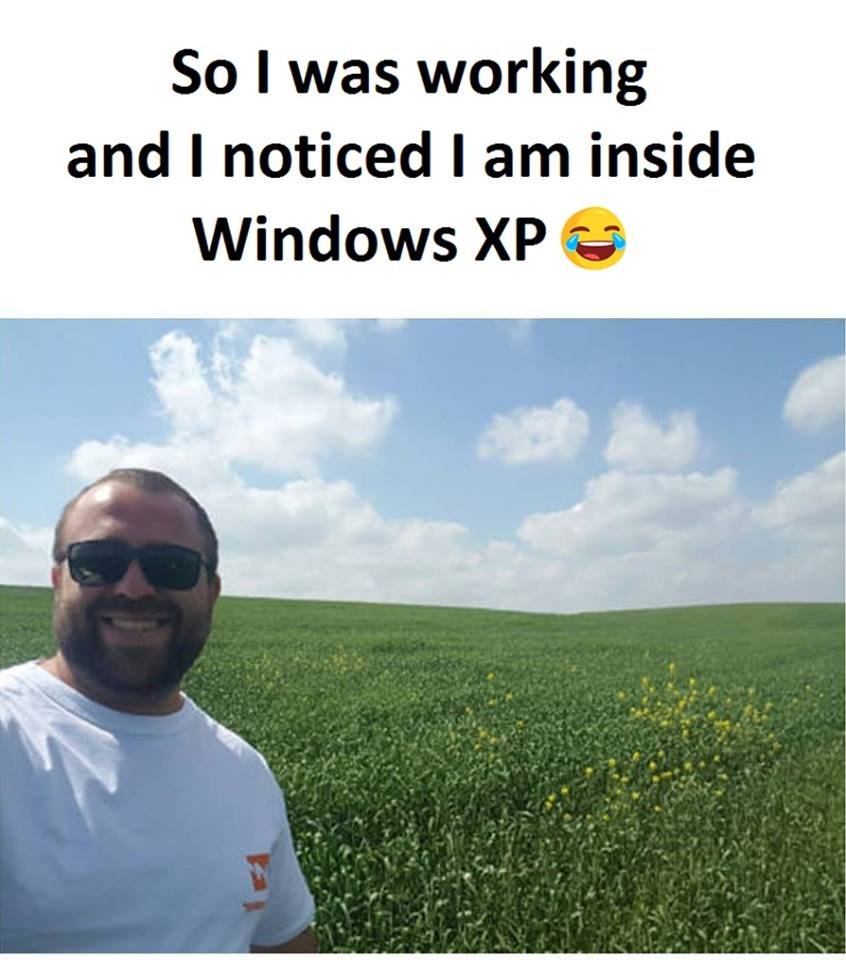 So was working and noticed am inside windows xp